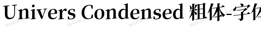 Univers Condensed 粗体字体转换